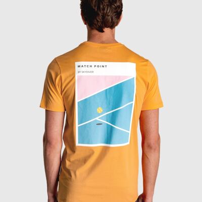 Orangefarbenes Kurzarm-T-Shirt für Herren