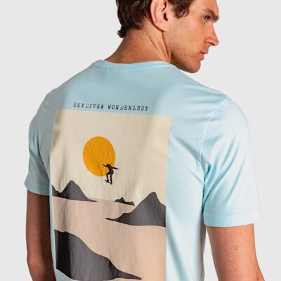 Men's light blue short-sleeved t-shirt