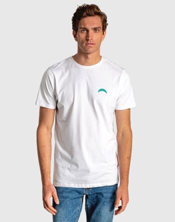 T-shirt blanc à manches courtes pour homme de style méditerranéen 2