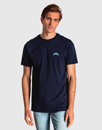 T-shirt bleu marine à manches courtes pour homme 2