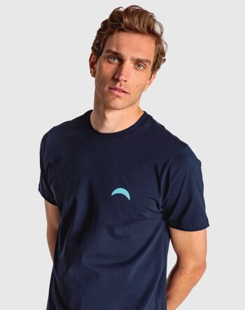 T-shirt bleu marine à manches courtes pour homme 4