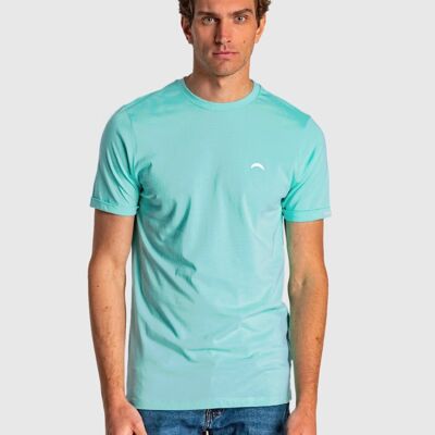 Men's turquoise short-sleeved T-shirt