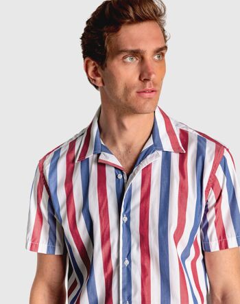 Chemise rayée à manches courtes pour homme 3