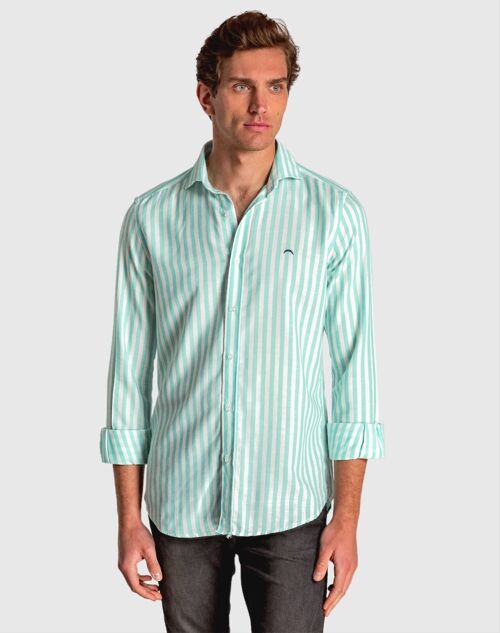 Camisa de hombre slim rayas bicolor