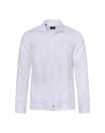 Chemise blanche Guayabera homme 4