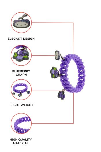 Bracelet parfumé Hello Kitty Myrtille (violet) 2