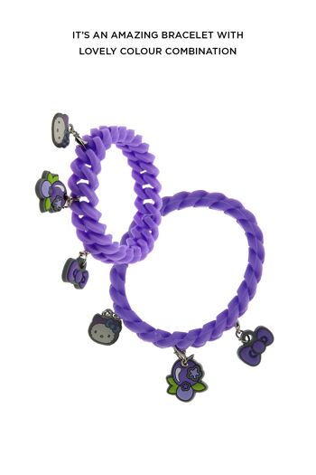 Bracelet parfumé Hello Kitty Myrtille (violet) 3