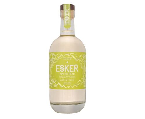 Esker Scottish Spiced Pear Vodka, Premium Ultra Smooth Vodka with Real Fruit. Made in Scotland