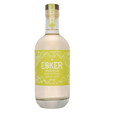 Esker Scottish Spiced Pear Vodka, Premium Ultra Smooth Vodka with Real Fruit. Made in Scotland