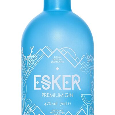 Esker Premium Scottish Gin, London Dry Gin, Hecho en Escocia, Lote pequeño,