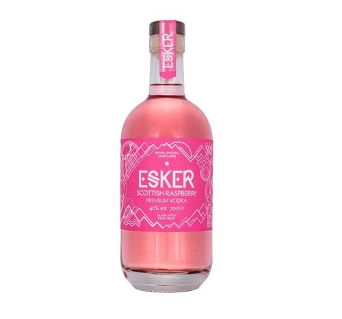 Esker Scottish Raspberry Vodka, Premium Ultra Smooth Vodka with Real Fruit. Made in Scotland
