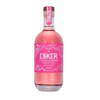 Esker Scottish Raspberry Vodka, Premium Ultra Smooth Vodka with Real Fruit. Made in Scotland