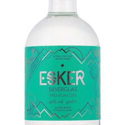 Esker Silverglas London Dry Gin, Gin Premium à la Menthe et aux Agrumes, Fabriqué en Ecosse