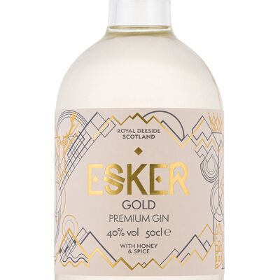 Esker Gold Gin, Honey and Spice Old Tom Gin, süß und wärmend, hergestellt in Schottland