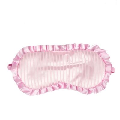 Schlafmaske rosa Streifen auf Karte