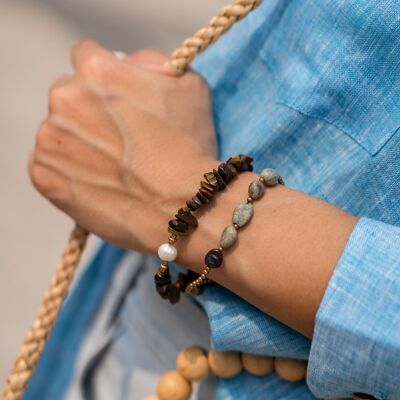Stones and Pearls Duo Bracelet
