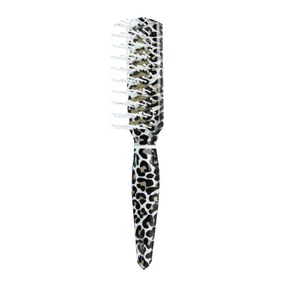 Cepillo para el cabello con ventilación Estampado de leopardo en caja