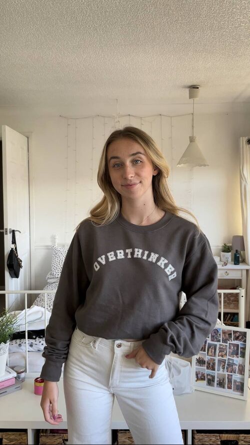 The'Overthinker' Sweatshirt Grey