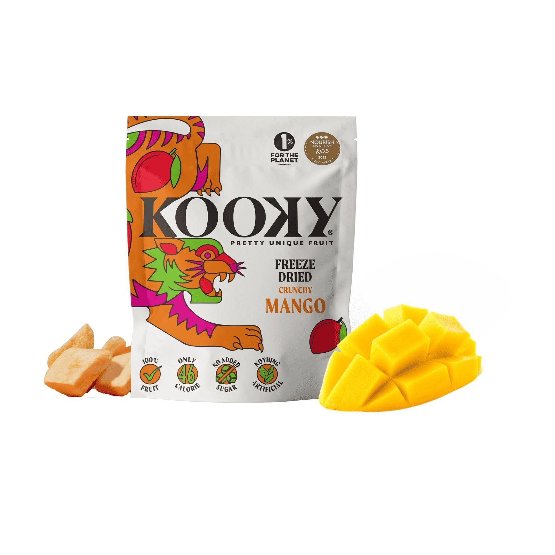 Mangue lyophilisée | 12 sachets | Croquante | Collations saines pour adultes et enfants | Sans sucre ajouté | 1 de vos 5 fruits et légumes par jour | Fruits secs | Boîte à goûter