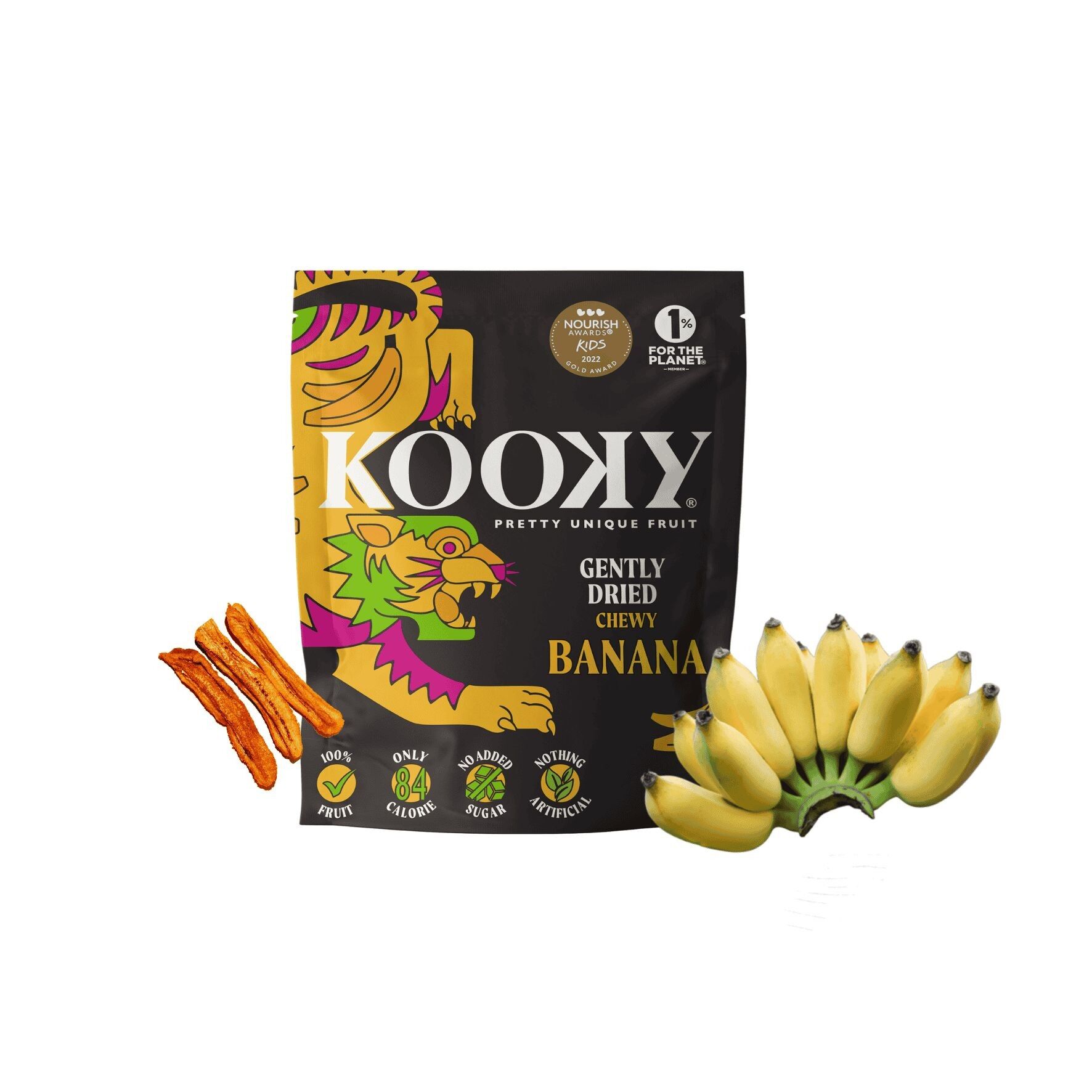 Banana delicatamente essiccata | 12 confezioni | Gommose | Senza zuccheri aggiunti | Snack di frutta tropicale essiccata per bambini e adulti | Cibo da asporto | Snack sano