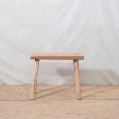 Rustic stool, oak, small bench 50 cm