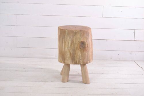 Tabouret en rondin de chêne, table d'appoint, bout de canapé