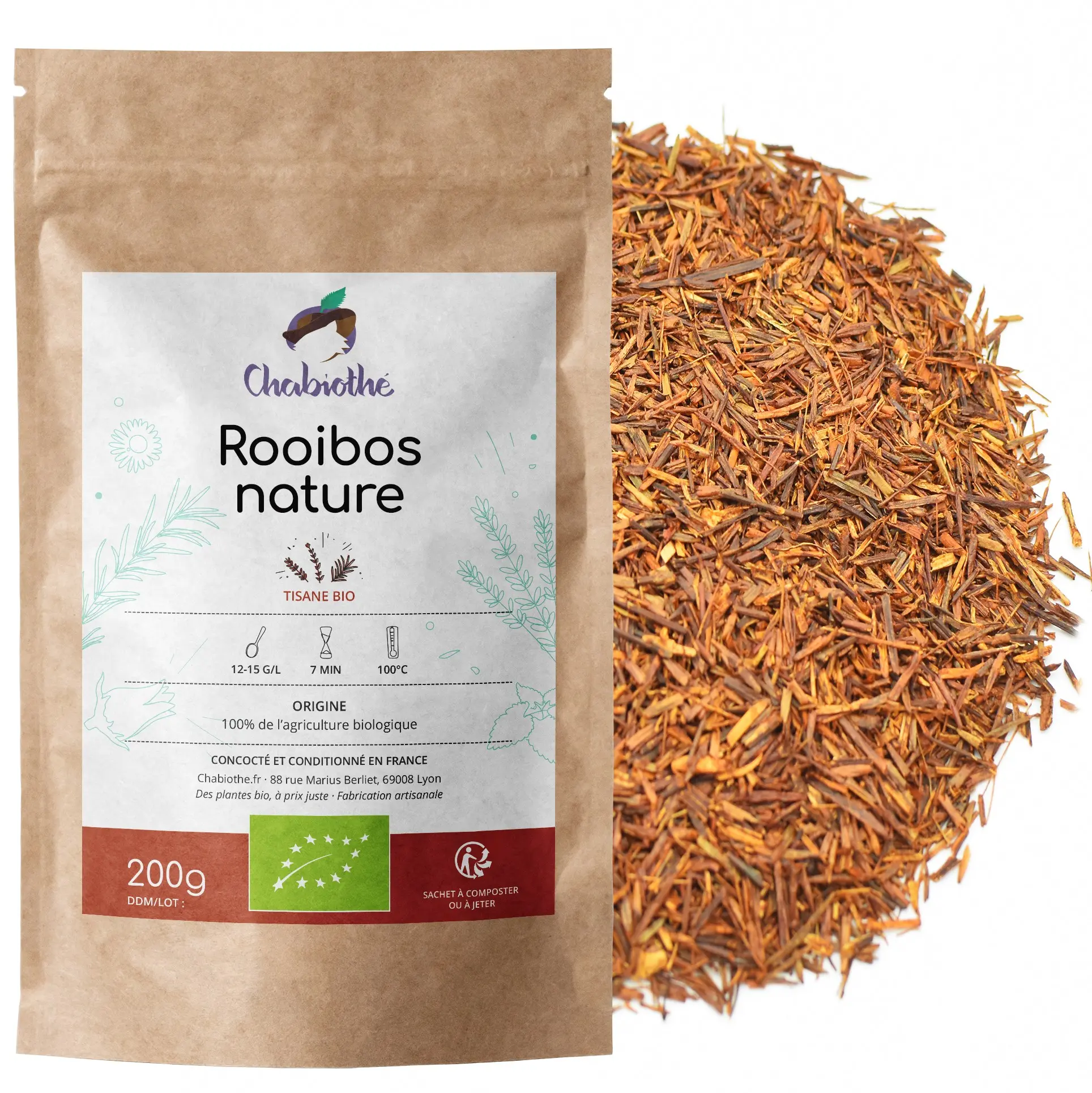 Buy wholesale Organic Plain Rooibos 100g