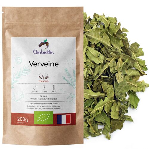 Verveine Bio - origine France - feuilles coupées 100g