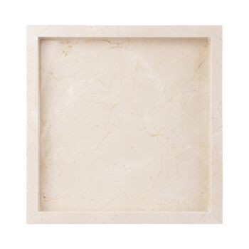 Plateau en marbre 30x30cm beige 2