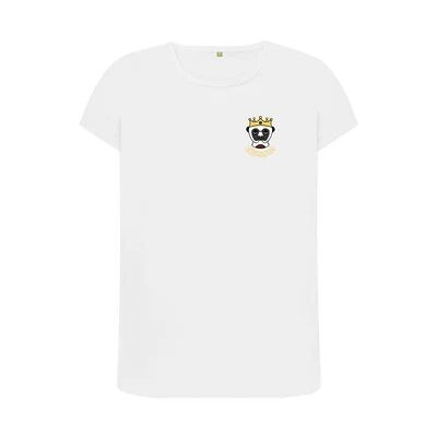 WOMEN'S SMALL CROWNED SIFAKA CREW NECK T-SHIRT- White