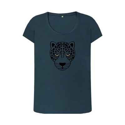 WOMEN'S TRANSPARENT JAGUAR T-SHIRT-Denim Blue