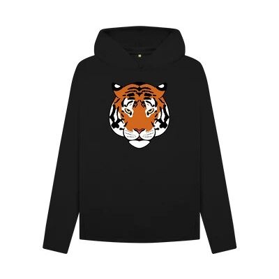 WOMEN'S TIGER RELAXED FIT HOODIE-Black