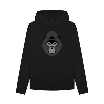 WOMEN'S GORILLA RELAXED FIT HOODIE-Black