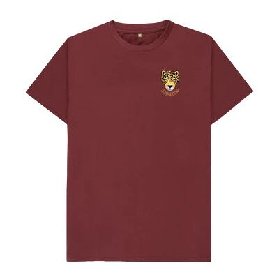 MEN'S SMALL JAGUAR T-SHIRT-Red Wine