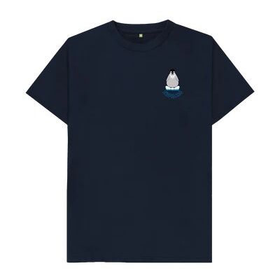 MEN'S SMALL NAUGHTY PENGUIN T-SHIRT-Navy Blue