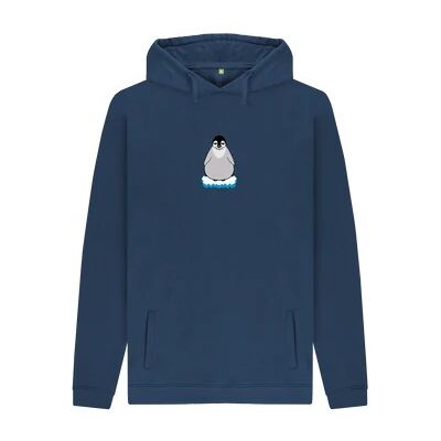 MEN'S NAUGHTY PENGUIN PULLOVER HOODIE-Navy