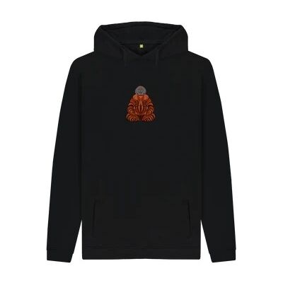 MEN'S TRANSCENDENTAL ORANGUTAN PULLOVER HOODIE-Black