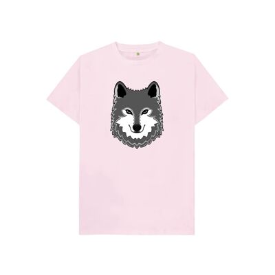 KIDS WOLF T-SHIRT-Pink