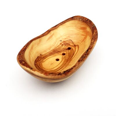 Jabonera rústica 12-13 cm Jabonera talla natural fabricada en madera de olivo