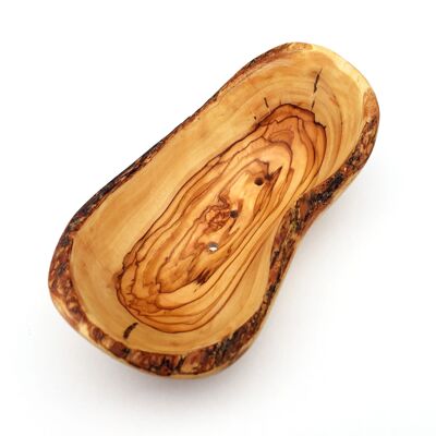 Rustic soap dish 16-17 cm Natural cut soap dish made of olive wood