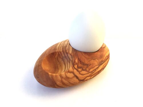 Porte-oeuf en pierre en bois d'olivier
