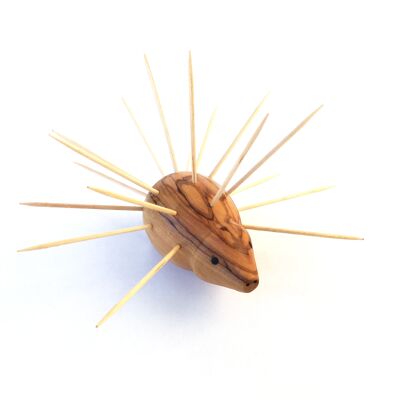 Toothpick holder "Hedgehog" Toothpick dispenser made of olive wood
