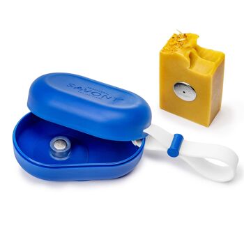 Boîte à savon Traveller - avec porte-savon magnétique amovible - Présentoir de 10x 2