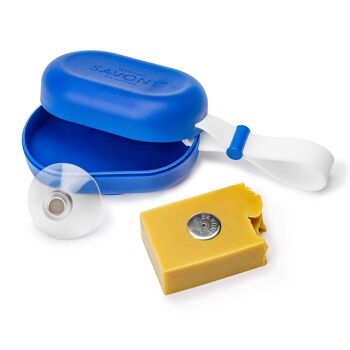 Boîte à savon Traveller - avec porte-savon magnétique amovible - Présentoir de 10x 4