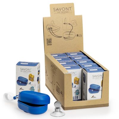 Boîte à savon Traveller - avec porte-savon magnétique amovible - Présentoir de 10x