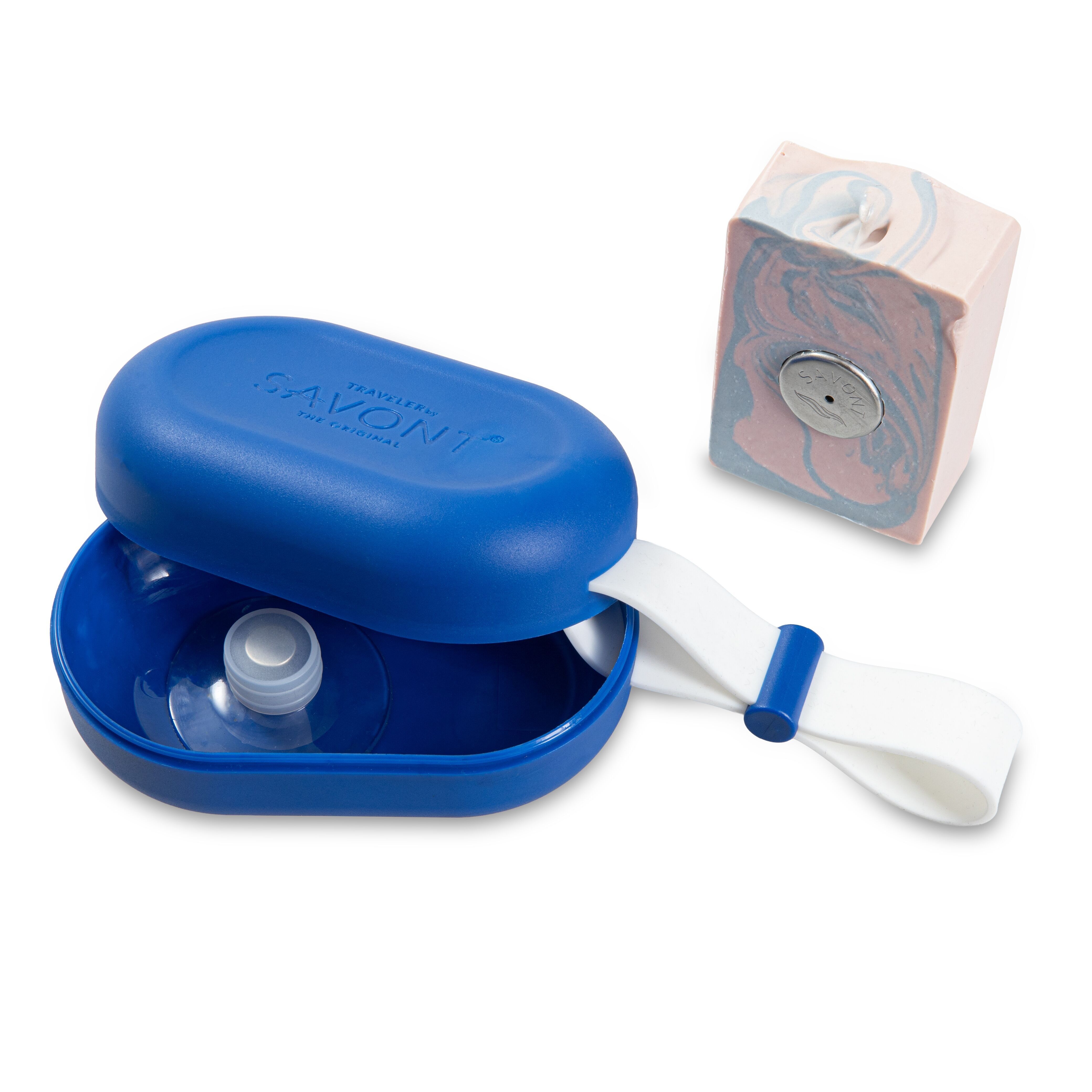 Traveler Ocean Seifendose - patentiert - schwebende Seife (mit Jumbo Seifenhalteralter, Farbe: blau)