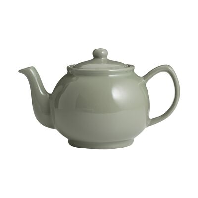 Teapot, glossy sage green, 6 cups