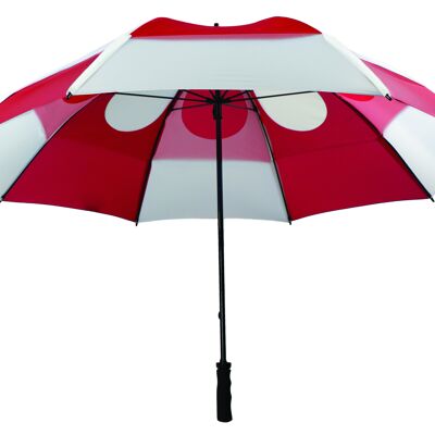 GustBuster Pro Series Gold 62″ Golf Umbrella - Red/white