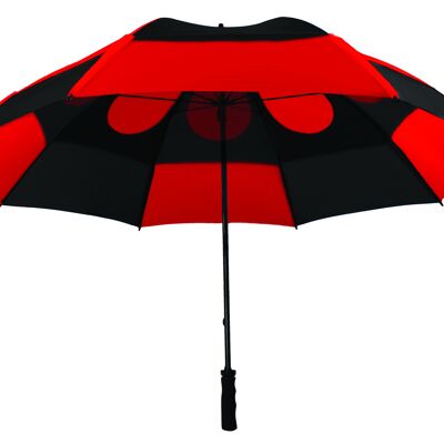GustBuster Pro Series Gold 62″ Golf Umbrella - Black/red