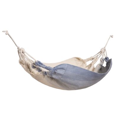 Babyhammock Uncarved Blue, 100 % cotton, handmade in Ecuador